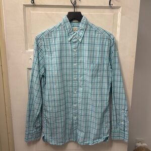 J.Crew Slim Fit Secret Wash Shirt Medium Blue Black Red Check